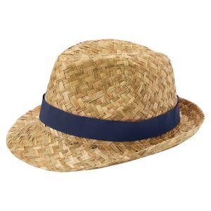Floso Unisex Adult Pricus Straw Sun Hat / Natural/Navy